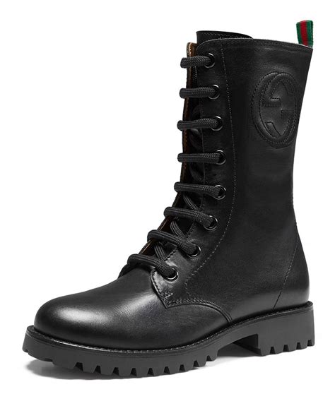 gucci black g gboots|gucci black combat boots.